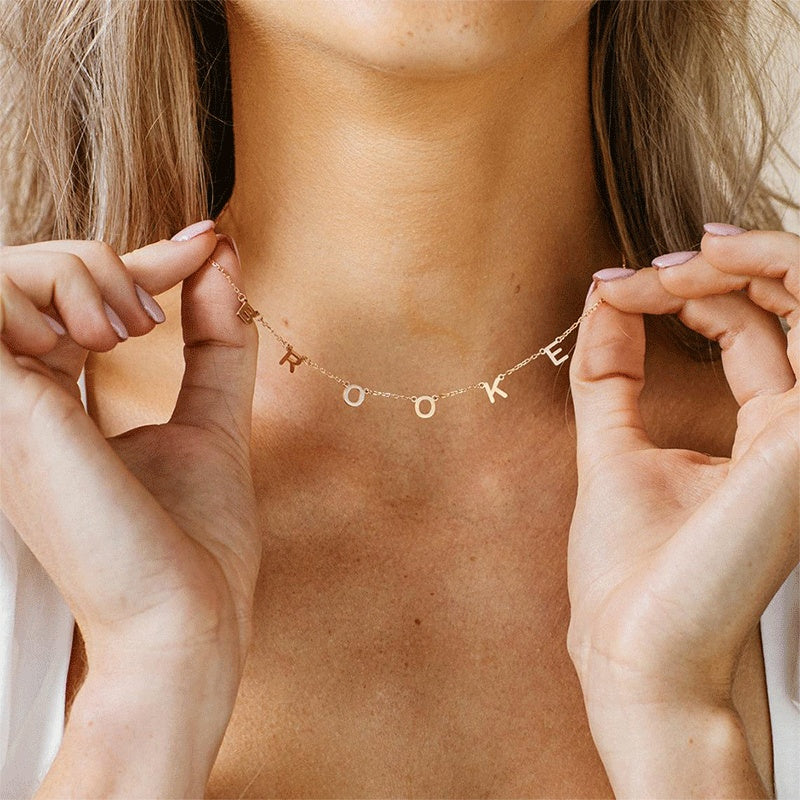 Stainless Steel Alphabet Name Necklace