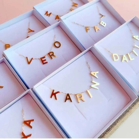 Stainless Steel Alphabet Name Necklace