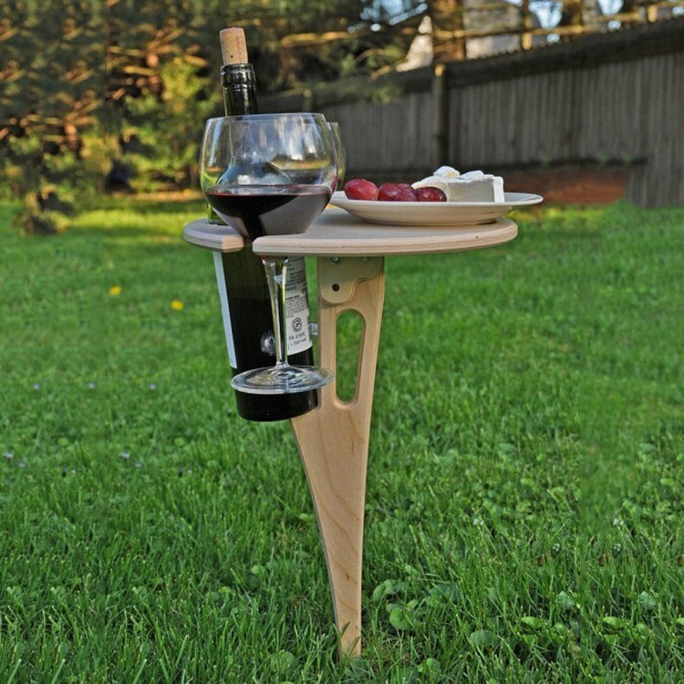 Outdoor Detachable And Foldable Wine Rack - Your picnic’s classy sidekick.