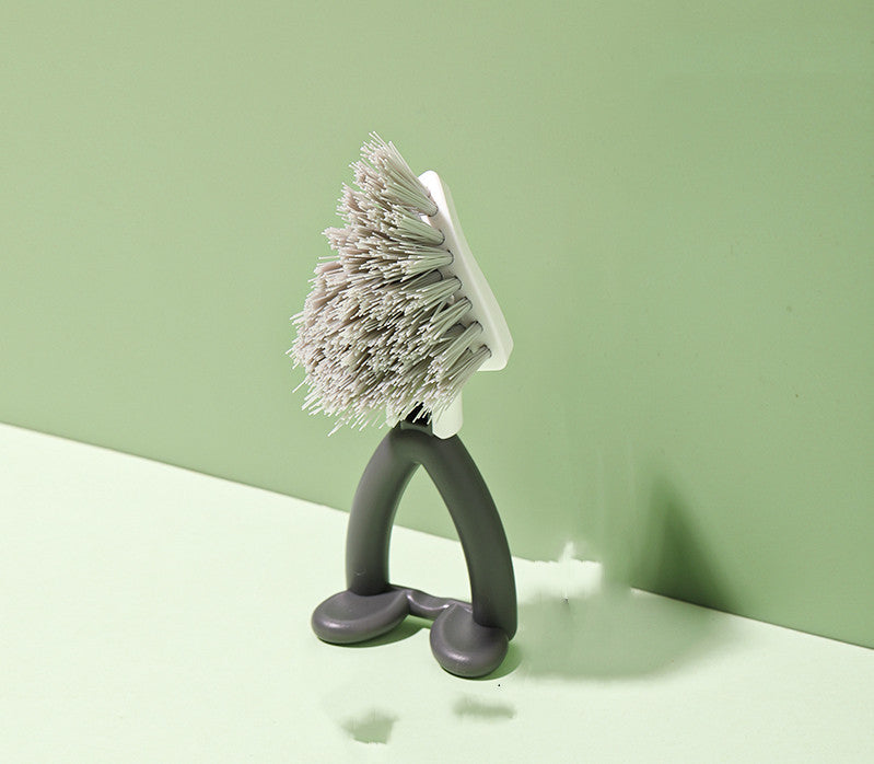 From scrubbing pots to tackling tricky corners, this cleaning squad has you covered: a sturdy vertical pot brush for the tough stuff, a handy dish brush for daily shine, a clever V-shaped brush for those sneaky gaps.
