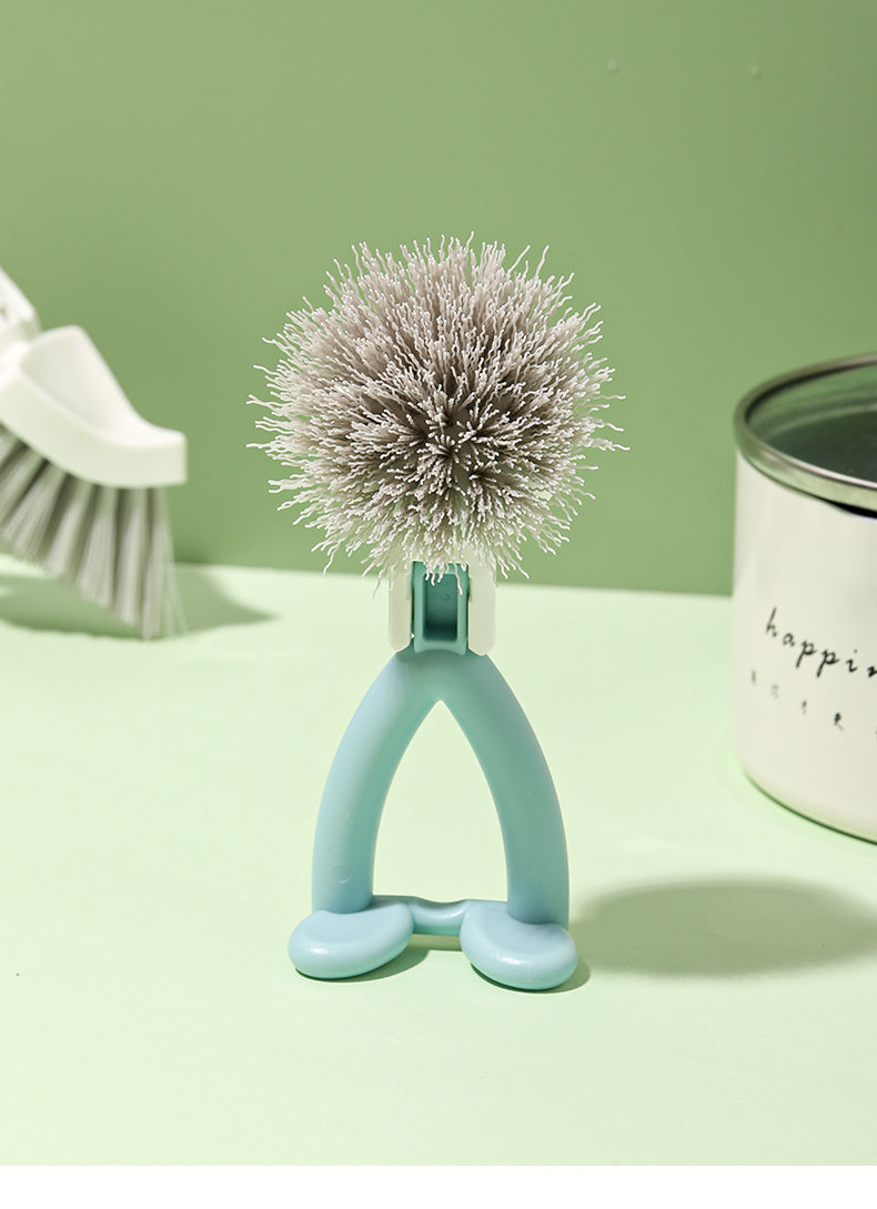 From scrubbing pots to tackling tricky corners, this cleaning squad has you covered: a sturdy vertical pot brush for the tough stuff, a handy dish brush for daily shine, a clever V-shaped brush for those sneaky gaps.