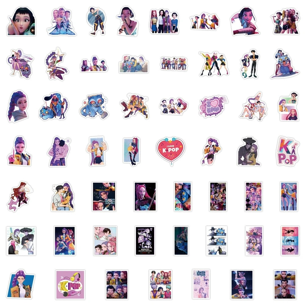 55-110PCS K-POP Demon Hunters Stickers