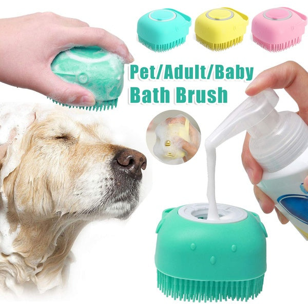 Bath, brush & massage all in one!  These silicone grooming gloves make bath time easy and fun—just add shampoo and scrub away!
