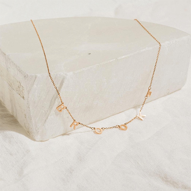 Stainless Steel Alphabet Name Necklace