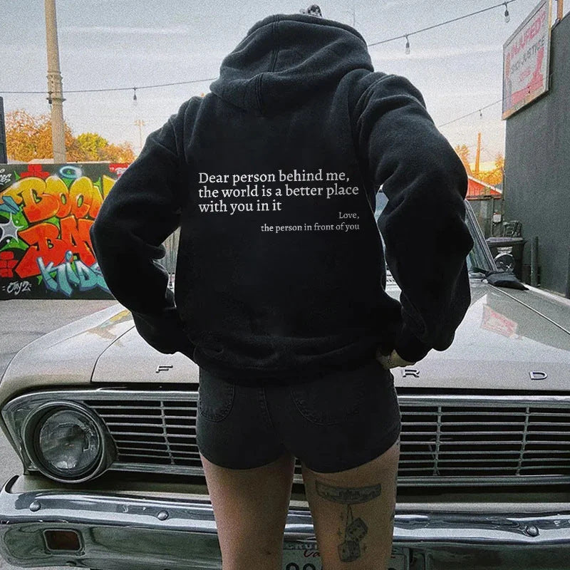 A cozy self-help hoodie that spreads kindness wherever you go