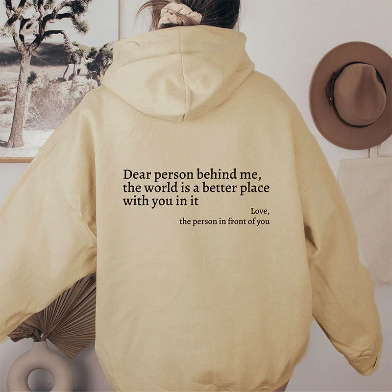 A cozy self-help hoodie that spreads kindness wherever you go