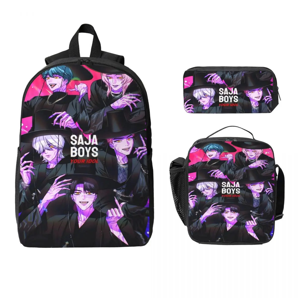 K-pop Demon Hunters Saja Boys School Bags Set