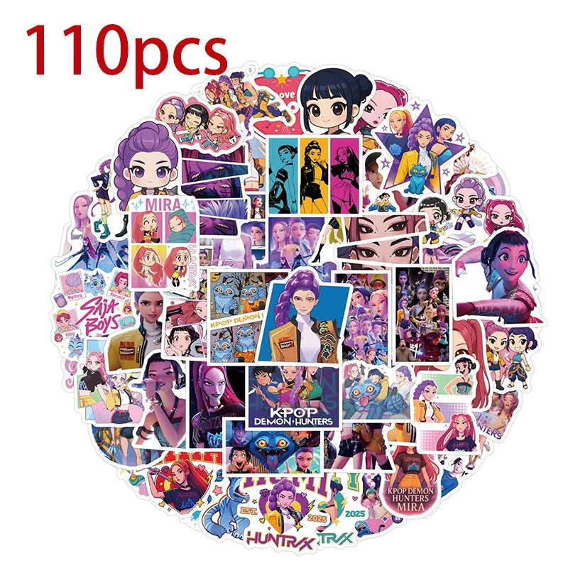 55-110PCS K-POP Demon Hunters Stickers