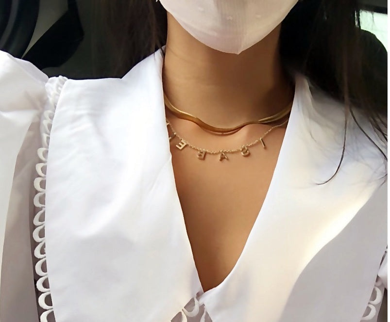 Stainless Steel Alphabet Name Necklace