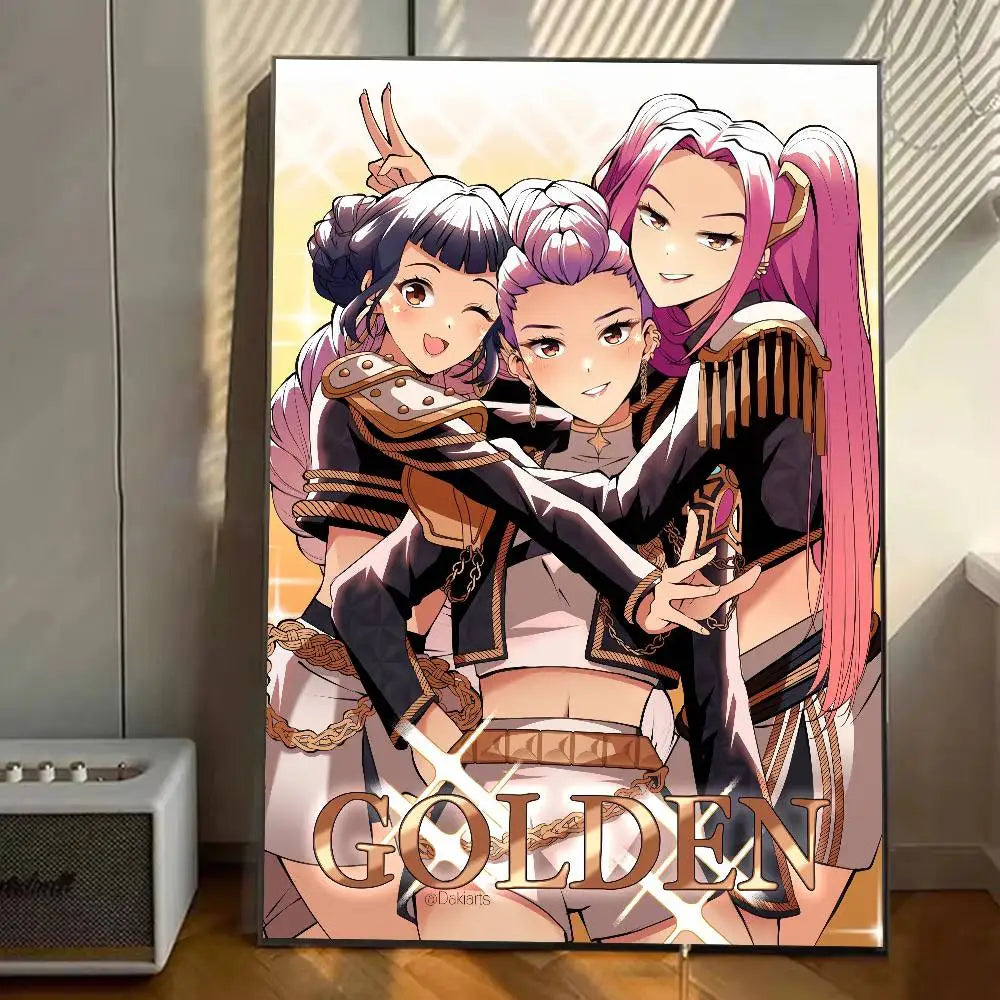 K-pop D-Demon Hunters Anime Poster Prints
