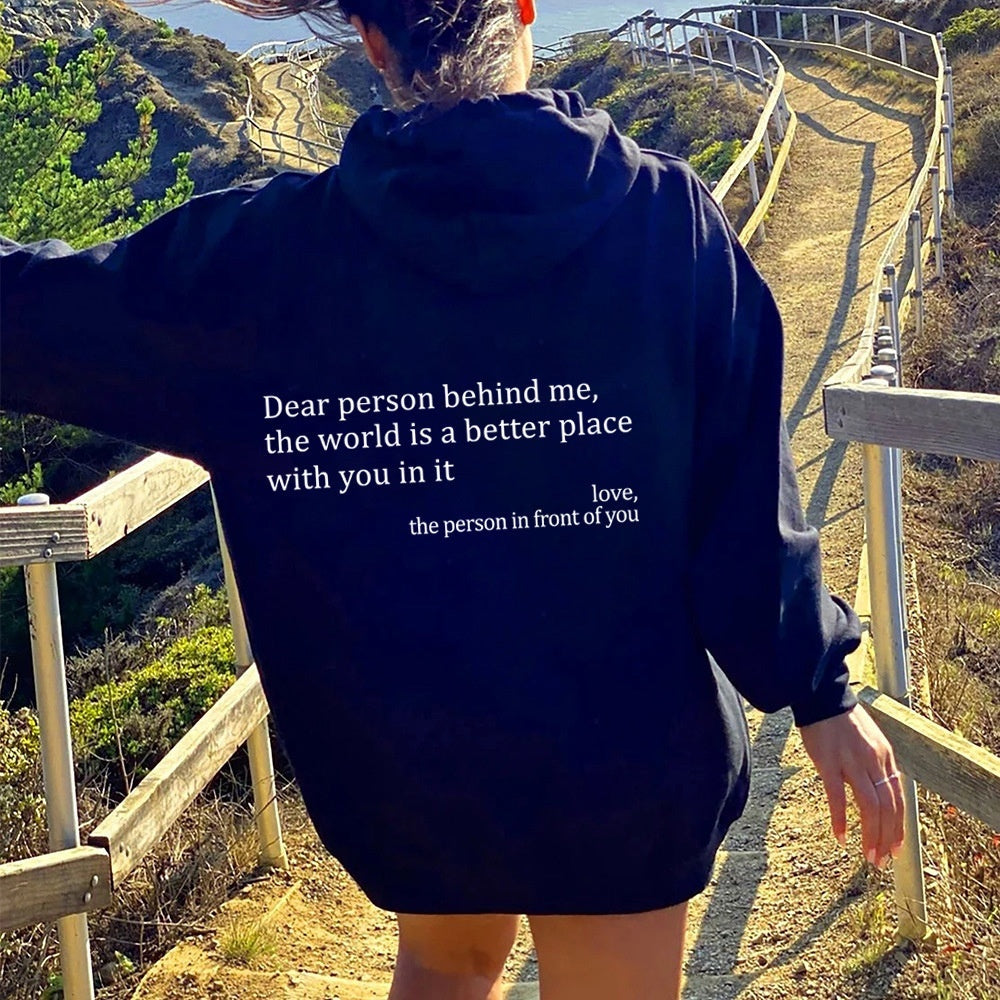 A cozy self-help hoodie that spreads kindness wherever you go