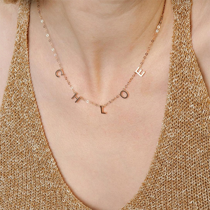 Stainless Steel Alphabet Name Necklace