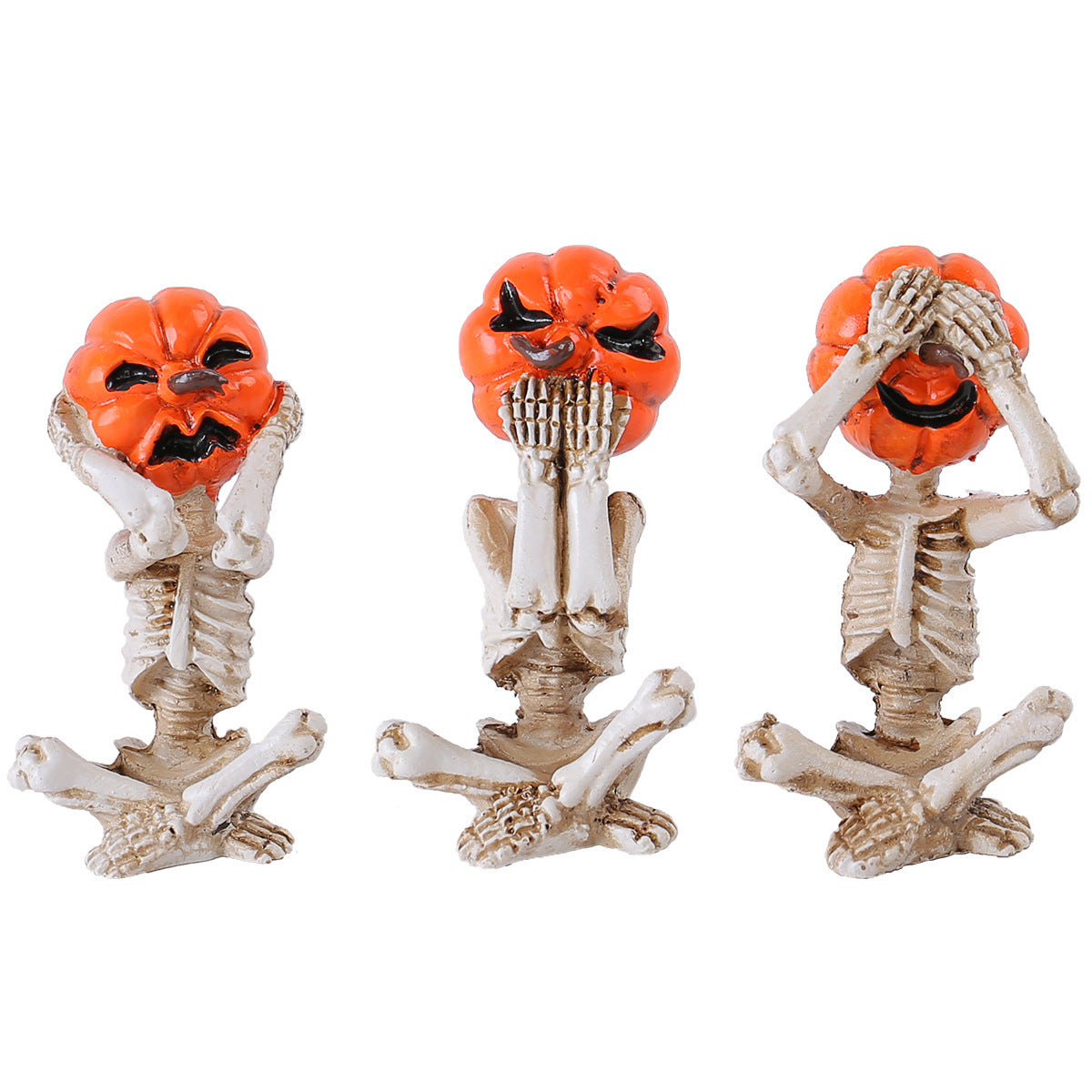 Pumpkin Head Skull Doll OrnamenTS