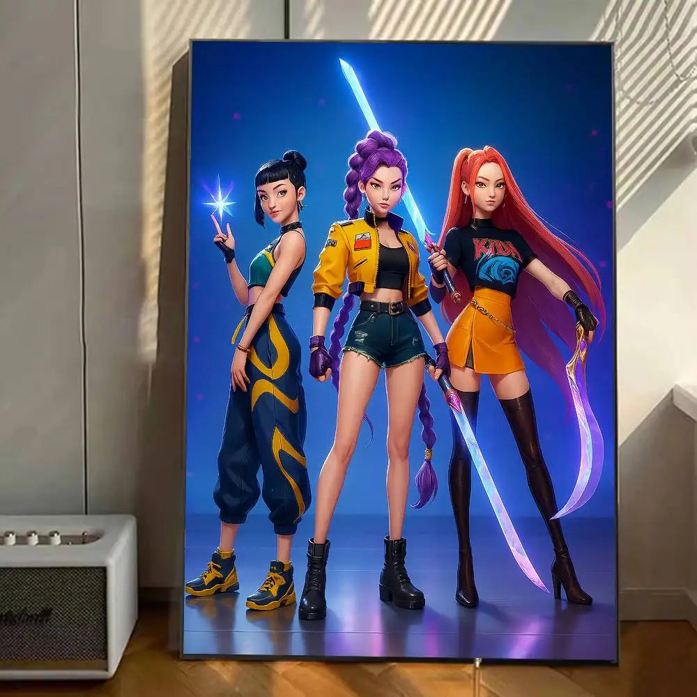 K-pop D-Demon Hunters Anime Poster Prints